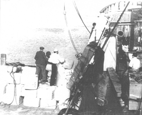 העמסת הנשק בנמל אלג'יר